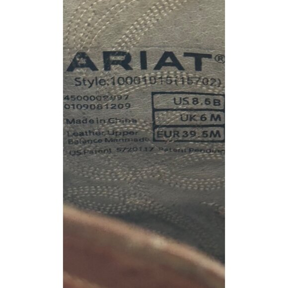 Ariat Women's Leather Cowboy Boots Size 8.5 B Brown Western Style - Picture 10 of 15